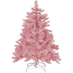 Beliani - Albero di Natale artificiale Base in metallo pvc tradizionale 120 cm rosa Farnham
