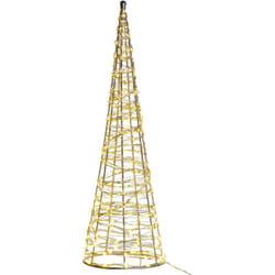 Beliani - Decorazione da Esterno e Interno con Luci a led Albero di Natale 57 cm in Metallo Argento Kotala