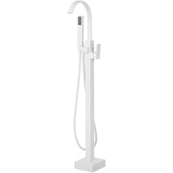 Moderna Rubinetteria per Vasca Freestanding in Ottone Bianco Ribbon
