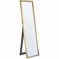 Specchio da pavimento color oro dal look classico. Questo pratico specchio da terra rettangolare, caratterizzato da un look c ...