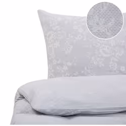 Set copripiumino grigio con motivo floreale. Cherchi morbidezza senza rinunciare allo stile? Questo set copripiumino e federa ...