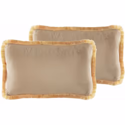 Coppia di cuscini decorativi rettangolari color beige. Rendi più elegante e confortevole il salotto con questo set di 2 cusci ...