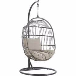 Poltrona sospesa dal design boho. Una moderna sedia sospesa è l'aggiunta perfetta per il tuo soggiorno o terrazza. Funziona c ...