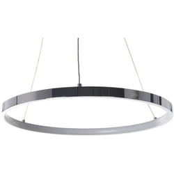 Beliani - Moderna Lampada a Sospensione Illuminazione led Integrata Anello Rotondo ø 40 cm Argento