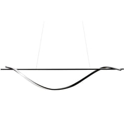 Beliani - Lampada a Sospensione Moderna Integrata a Luce led a Forma di Spirale in Metallo Nero Bodri