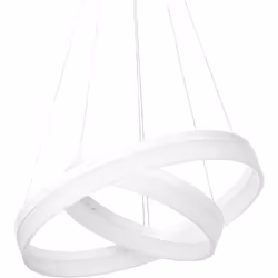 Lampada a sospensione rotonda con luce LED integrata. Questo lampadario combina perfettamente la semplicità dello stile minim ...