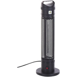 Beliani - Stufa elettrica da esterno nera 1000 w freestanding portatile Krakatoa