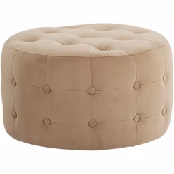 Pratico poggiapiedi in tessuto. Questo comodo ed elegante pouf è la definizione stessa di versatilità. Molto decorativo, è ut ...