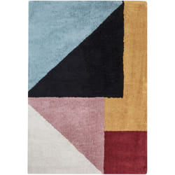 Beliani - Tappeto a pelo corto in cotone con motivo geometrico 140 x 200 cm Jalgaon