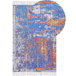 Beliani - Tappeto in poliestere multicolore motivo astratto in cotone fatto a mano con nappe 150 x 230 cm Acarlar