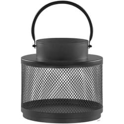 Beliani - Lanterna industriale moderna in ferro nero portacandela decorativa lampada 24 cm Yamdena