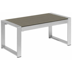 Pratico tavolino in alluminio da giardino 90 x 50 cm grigio scuro Salerno