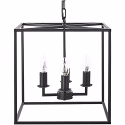 Originale lampada a sospensione a 4 fuochi. Dona un tocco minimalista al salotto con questo lampadario. La sua originale stru ...