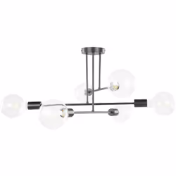 Moderna lampada a sospensione a 6 punti luce. Dona luce nuova al salone o alla camera da letto con quest'originale lampadario ...