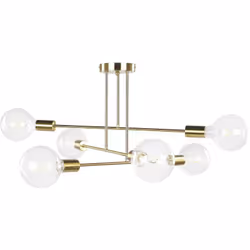 Moderna lampada a sospensione a 6 punti luce. Dona luce nuova al salone o alla camera da letto con quest'originale lampadario ...