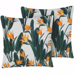 Coppia di cuscini da giardino con stampa floreale. Arreda con stile la zona giorno, la camera da letto, o il tuo spazio ester ...