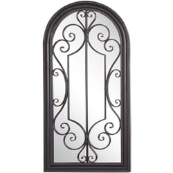 Beliani - Specchio da parete in metallo nero 50 x 98 cm effetto antico a forma di finestra vintage Campel