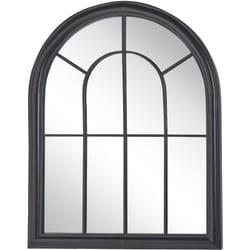 Beliani - Specchio da parete in metallo nero 69 x 89 cm effetto antico tradizionale forma di finestra vintage Embry