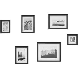 Beliani - Set di 6 cornici per foto bianche in mdf varie dimensioni quadri multi foto Zinare