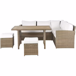 Prezioso salotto da giardino in rattan. Crea il luogo perfetto per godere a pieno dei momenti in famiglia o con gli amici con ...