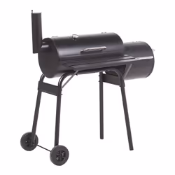 Beliani KATLA, Grill, Carbone (combustibile), Esterno, Carrello, Griglia, Nero