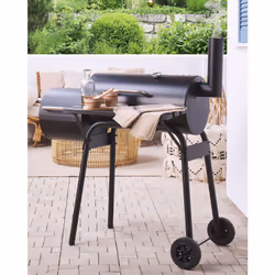 Beliani KATLA Grill Carrello Carbone (combustibile) Nero