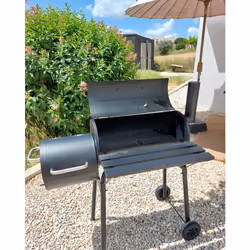 Beliani KATLA Grill Carrello Carbone (combustibile) Nero