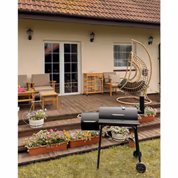 Beliani KATLA Grill Carrello Carbone (combustibile) Nero - Vista aggiuntiva 4