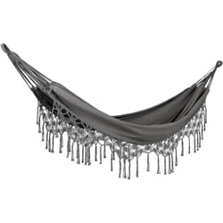 Amaca da giardino in cotone dondolo stile boho grigio Rocca