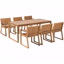 Comodo set da esterno per 6 persone. Crea il luogo ideale per i tuoi momenti in famiglia o con gli amici, in terrazza o in gi ...