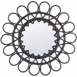 Moderno specchio a raggiera con cornice in rattan. Rinnovare il look della casa con accessori semplici ma d'effetto è sempre  ...