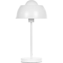 Beliani - Lampada da tavolo rotonda in metallo bianco in stile industriale con paralume a cupola Senette