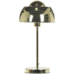 Beliani - Lampada da tavolo rotonda in metallo dorato in stile industriale con paralume a cupola Senette