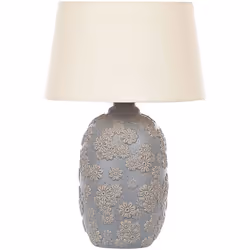 Preziosa abat-jour con base decorata. Apri le porte all'eleganza con questa versatile lampada da tavolo. Realizzata in cerami ...