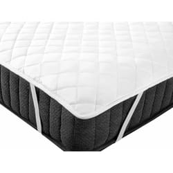 Beliani - Proteggi materasso copri materasso trapuntato matrimoniale 140 x 200 cm cotone japara bianco Almanzor