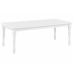 Tavolo da caffè con ripiano in legno bianco stile scandinavo mdf 120 x 60 cm kokomo