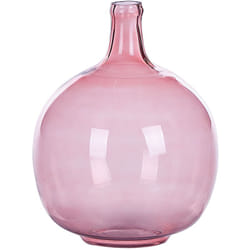 Vaso decorativo 31cm fatto a mano in vetro a forma di bocciolo rosa Chappathi