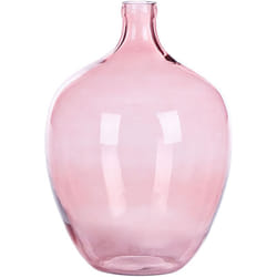 Beliani - Vaso decorativo vetro rotondo 39 cm fatto a mano decorativo rosa Roti