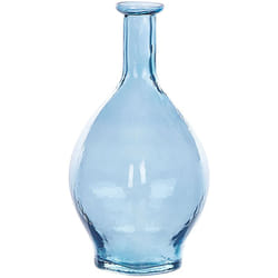 Beliani - Vaso decorativo vetro 28 cm fatto a mano decorativo azzurro Pakora