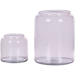 Set di 2 vasi in vetro rosa decorazione da tavolo Rasam