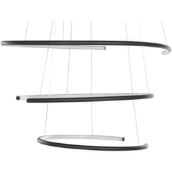 Beliani - Lampadario elegante e moderno con led integrati in metallo nero Mayu
