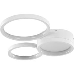 Beliani - Lampada da soffitto led a 3 luci plafoniera ad anello integrate metallo rotondo bianco Agnat