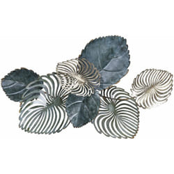 Beliani - Decorazione murale metallo turchese e dorato 88 x 55 cm foglie arte moderna esotico boho esotico Magnesium