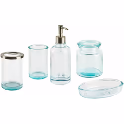 Accessori da bagno assortiti. Mantieni sempre in ordine il bagno spazio questo pratico set di 5 accessori. Composto da un por ...
