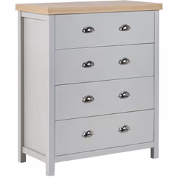 Moderno comò con 4 cassetti. Porta l'eleganza e la semplicità dello stile rustico in camera da letto con questa splendida cas ...
