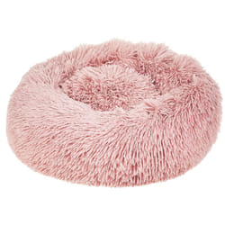 Beliani - Cuccia per cani pelliccia sintetica rosa 50 cm cuscino per gatto letto animali rotondo Kulu