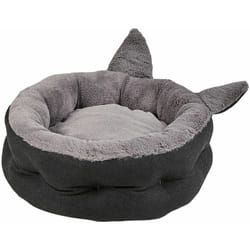 Lettino per animali a forma tonda con orecchie di colore grigio Kepez