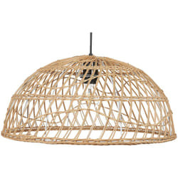 Beliani - Lampadario in rattan beige naturale 123 cm con paralume Ravine