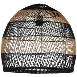 Lampadario a sospensione rattan nero naturale beige 130 cm paralume aperto boho Bumi