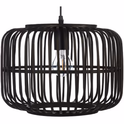 Lampada a sospensione in legno di bambù. Dona luce nuova alla zona giorno o alla cucina con questo lampadario a sospensione i ...